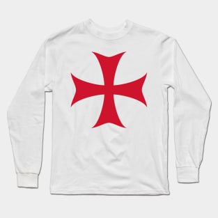 Knights Templar Crusader Cross Flag Long Sleeve T-Shirt